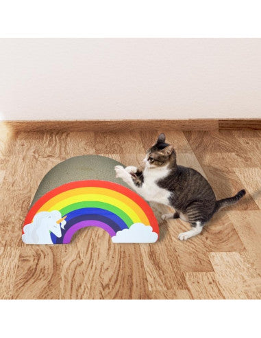 Tails Nation Cat Cardboard Scratcher Big Rainbow 40cmx21cmx20cm