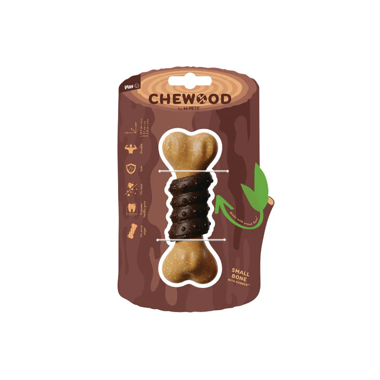M-PETS Chewood Bone with Rubber Small 13.9 x 5.1 x 5.8 cm