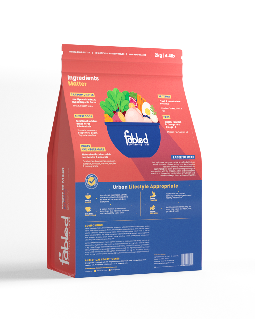 Fabled Eager To Meat - Adult Poulty Recipe Dog Food