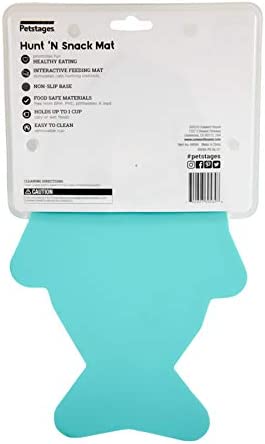 Petstages Hunt N Snack Mat Cat Slow Feeder - Blue