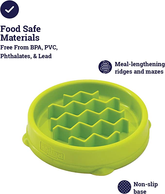 Petstages Kitty Slow Feeder Cat Bowl XS Green