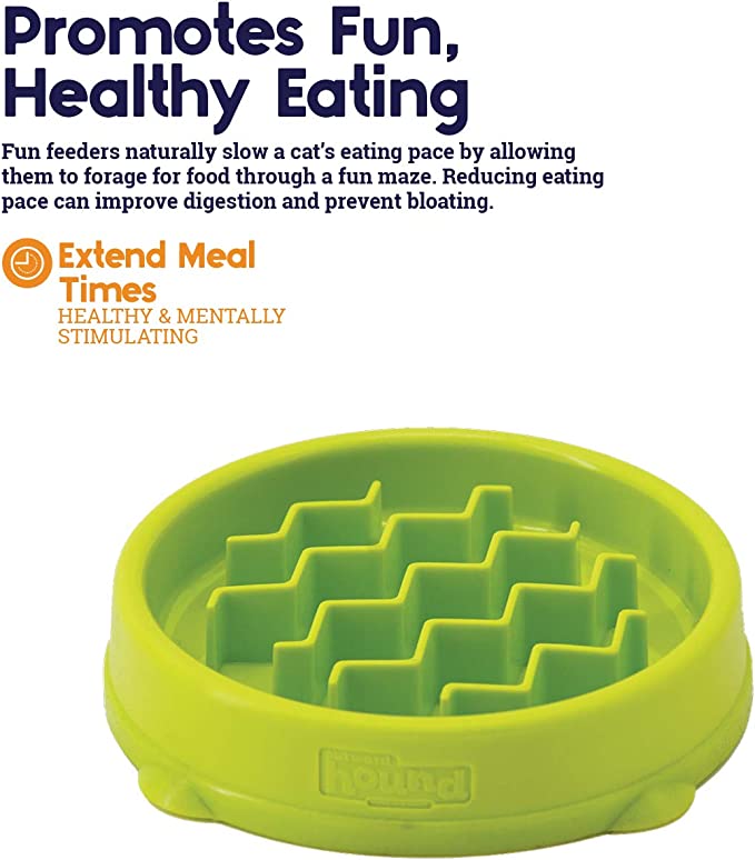 Petstages Kitty Slow Feeder Cat Bowl XS Green