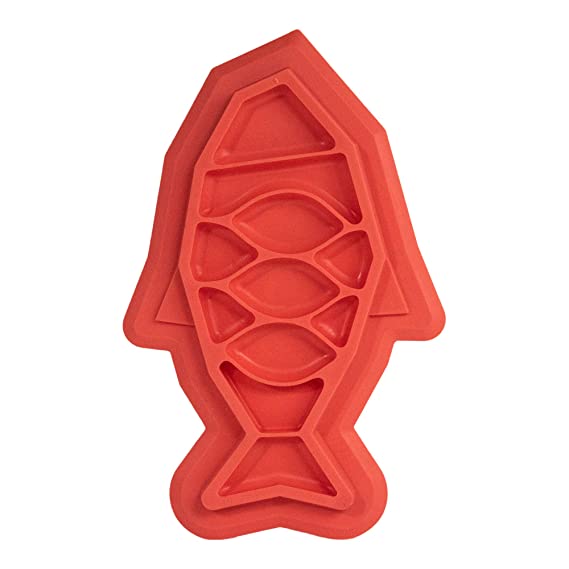Petstages Fishie Fun Feed Mat Cat Slow Feeder - Pink