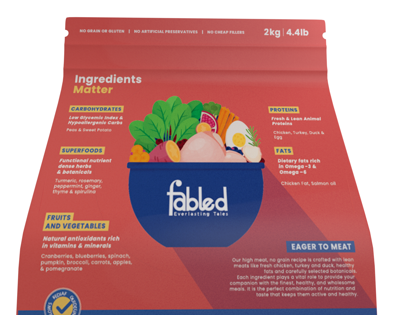 Fabled Eager To Meat - Adult Poulty Recipe Dog Food