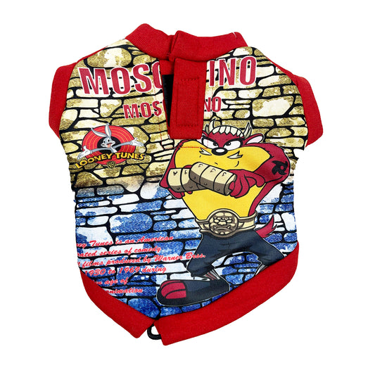 Tails Nation Digital Printed T-Neck Stylish Tee Red | Warm & Stylish