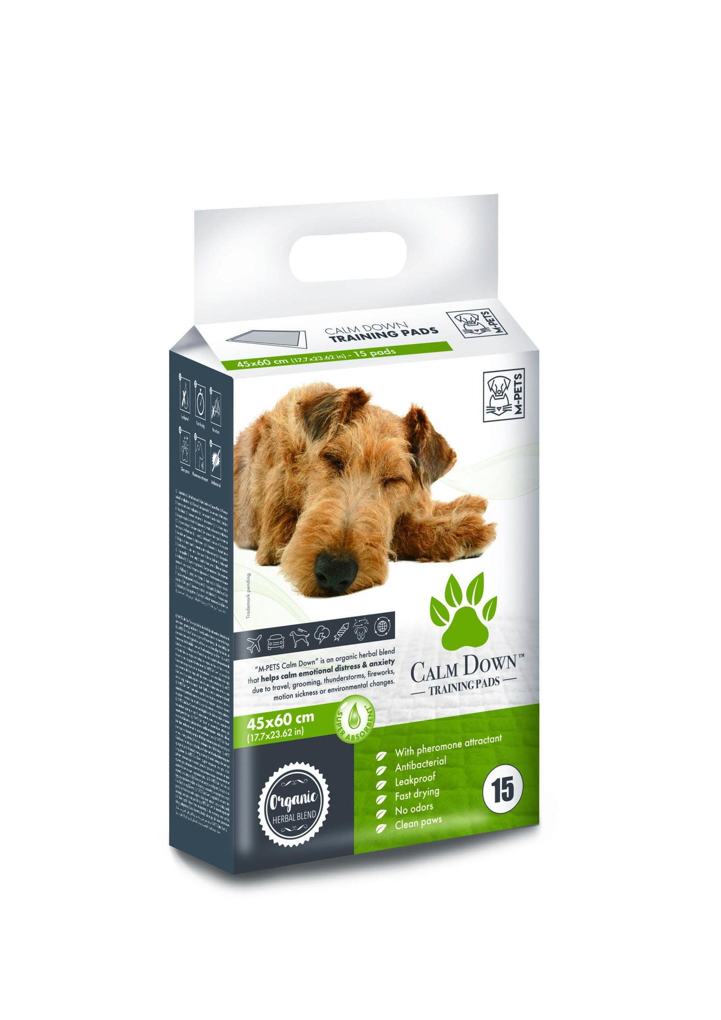 M-PETS_10111401 CALM Down Pads 45x60 15 sim