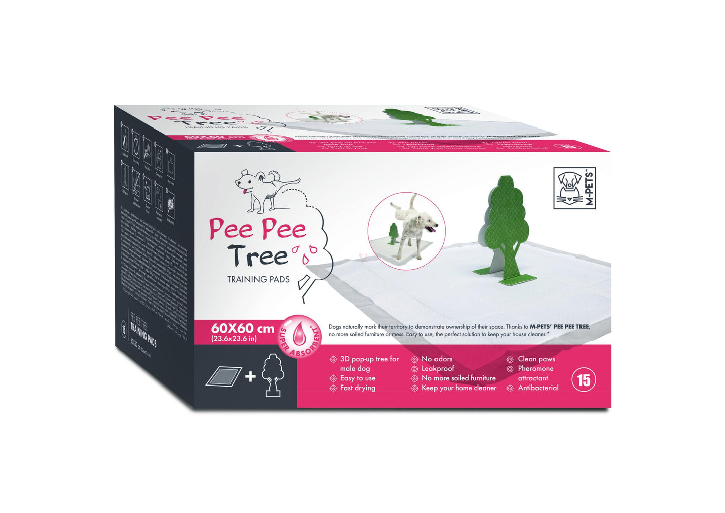 M-PETS_10113301_PEE PEE TREE Training Pads 15 pcs 3D sim