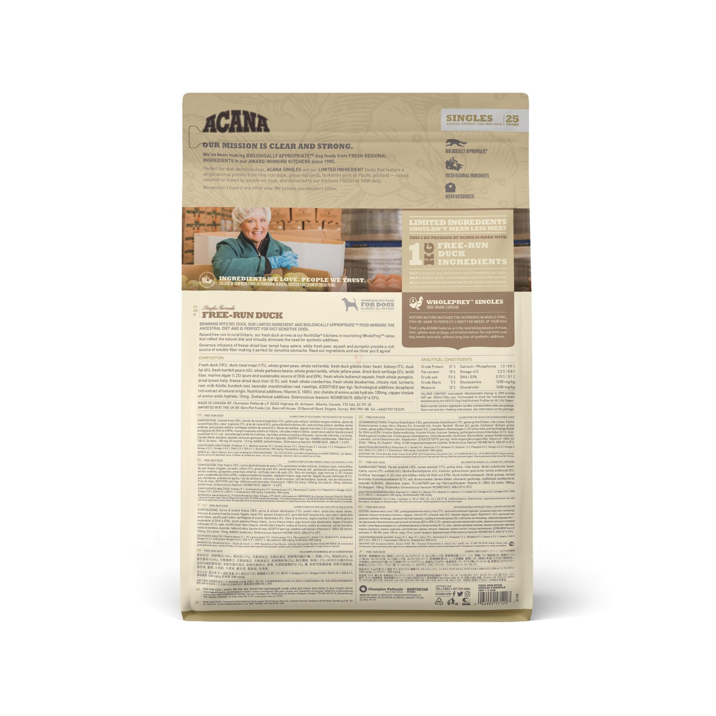 NS ACANA Singles Dog Free-Run Duck Back 2kg (1)