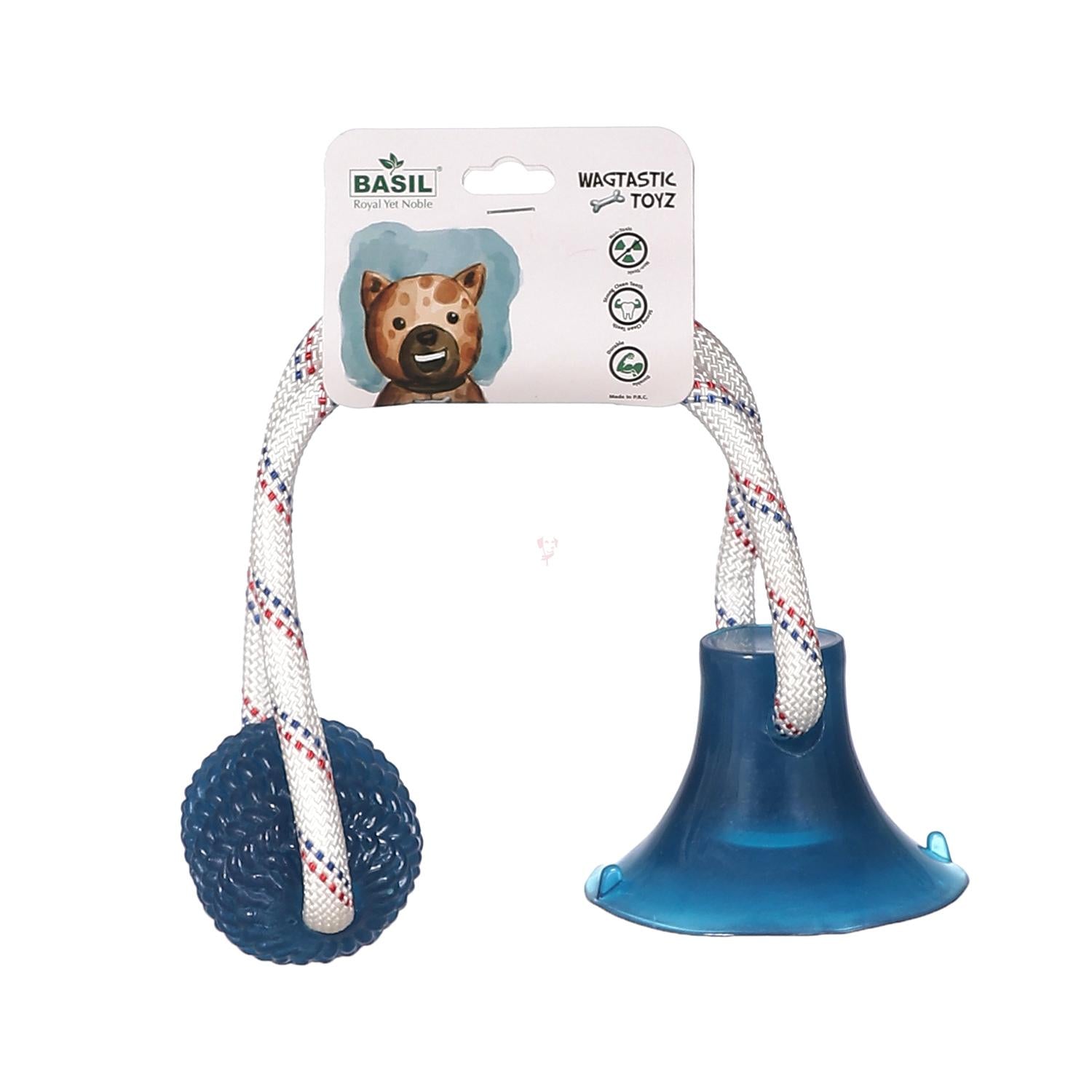 Basil Vaccum with Rope Ball Interactive Toy for Dogs