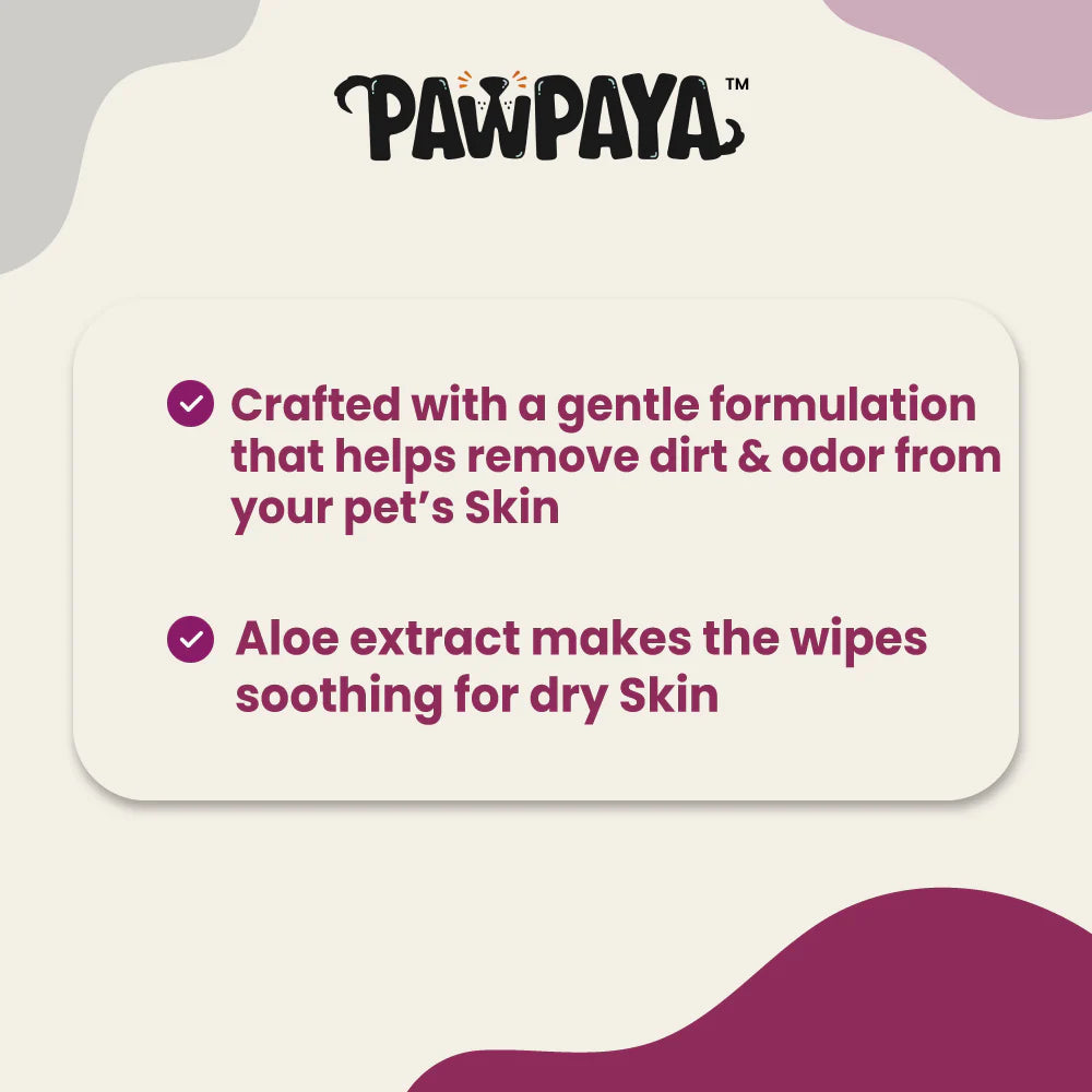 Pawpaya Eye Wipe Vegan & Cruelty-Free For Dogs & Cats 25 Pull Pack