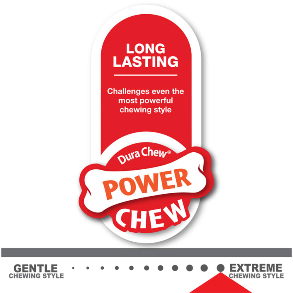Nylabone Power Chew Action Ridges Bacon Flavor Chew Toy Up To 16kg Dogs 13.97cm x 2.54cm x 6.35cm