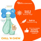 Nylabone Puppy Chew 2-in-1 Teething Freezer Bone Cloth Chew Toy Peanut Butter Flavor