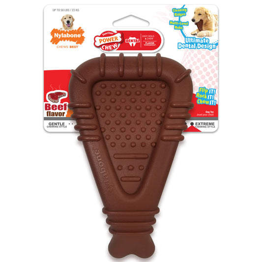 Nylabone Power Chew Arch Bone Beef Flavor Up To 23kg Dog Dental Chew Toy 16cm x 9cm x 2cm
