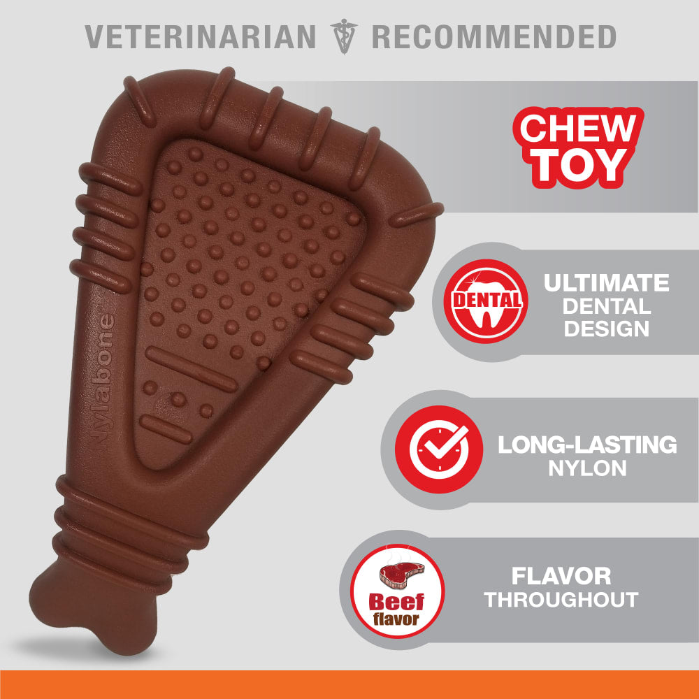 Nylabone Power Chew Arch Bone Beef Flavor Up To 23kg Dog Dental Chew Toy 16cm x 9cm x 2cm