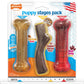 Nylabone Puppy Chew Stages Chew Toy Pack Up to 16kg Dogs 14cm x 2cm x 4cm