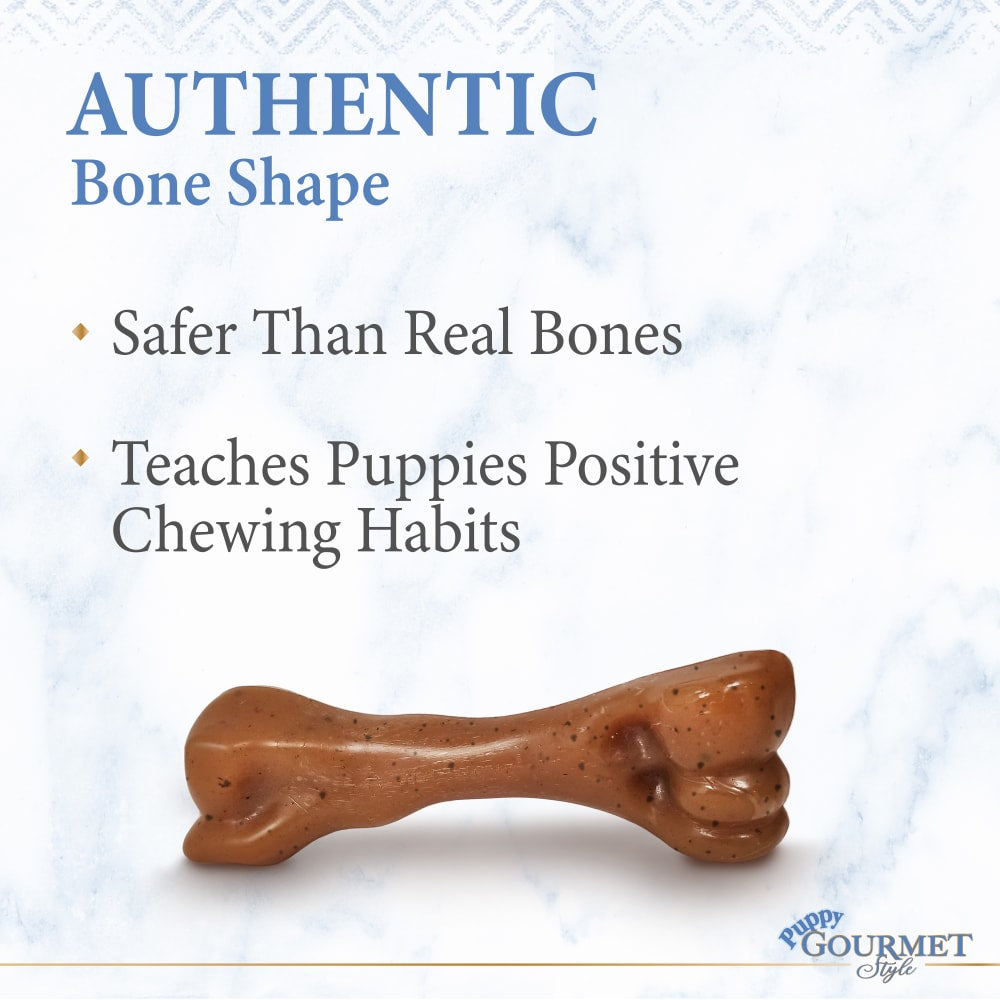 Nylabone Strong Chew Gourmet Style Femur Puppy Chew Toy Bacon Flavor Small 3.2 x 12 x 2.8cm