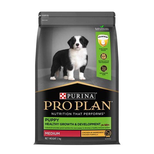 Purina Pro Plan Chicken Medium Breed Puppy Health Growth & Development Dog Dry Food 3kg