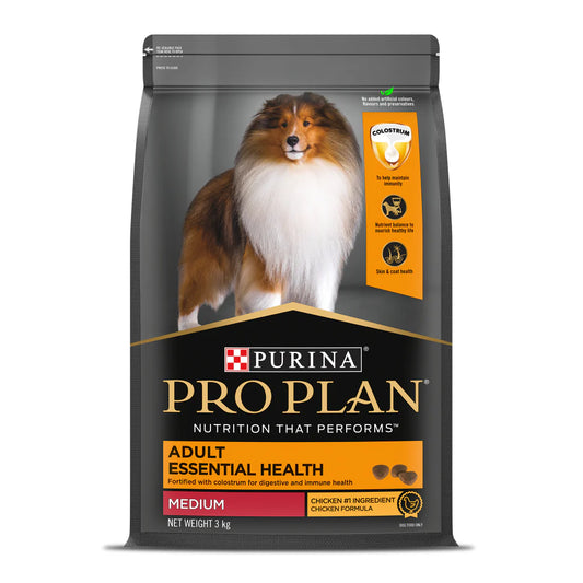 Purina Pro Plan Chicken Medium Adult Essential Health Dog Dry Food 3kg