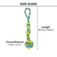 Zeus Rope & TPR Ball Tug Toy (7cm x 42cm)- Assorted Colors