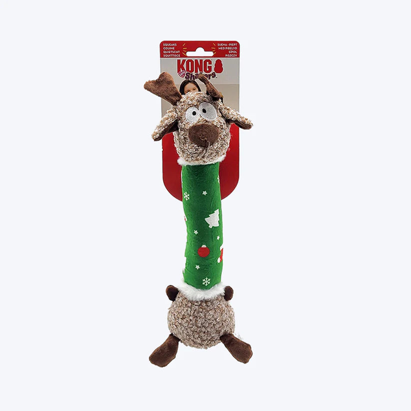 Kong Christmas Collection Holiday Shakers luvs Reindeer Dog Toy Medium 7.11x38.86x43.18cm