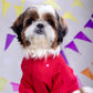 15 Furries Electric Red Mirrorwork Dog Kurta