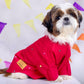 15 Furries Electric Red Mirrorwork Dog Kurta