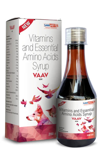 Sava Vet Vaan Multivitamins and Essential Amino Acids Syrup for Birds, Cats and Dogs 200ml