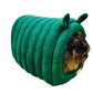 Caninkart Caterpillar Cave Bed For Dogs & Cats Medium Green 52cm x 46cm x 41cm