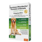 Zoetis Simparica Trio Dog Tick and Flea Control 3 Chewable Tablet For Large 20.1-40kg