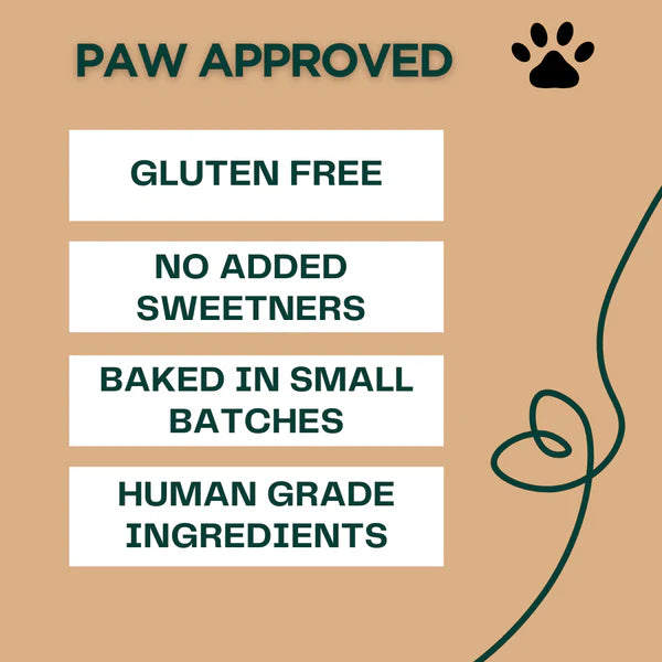Paws For Greens Dog Treat Plant-Based Delicious Veg Biscuits for Pet with Carrot and Pumpkin 100gm