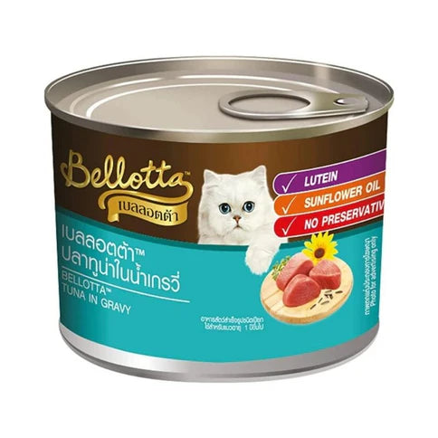 Bellotta Tuna in Gravy Wet Cat Food Tin 185gm (Pack of 3)