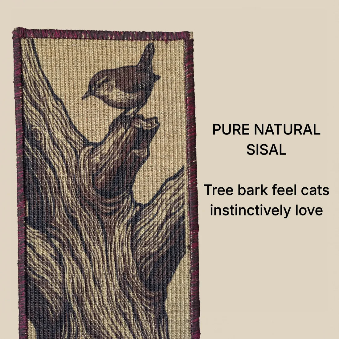 Catscart PawCanvas™ Runner Timber & Wing Cat Scratcher 30x80cm