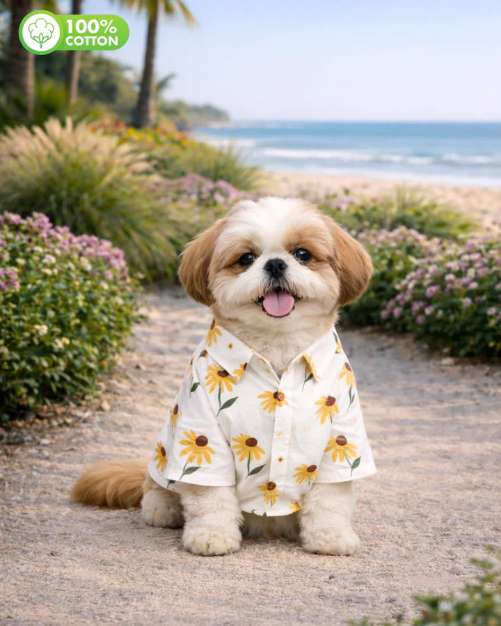 15 Furries Sunflower Cotton Dog Shirt