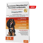 Zoetis Simparica Trio Dog Tick and Flea Control 3 Chewable Tablet For Small Dogs 5.1-10kg