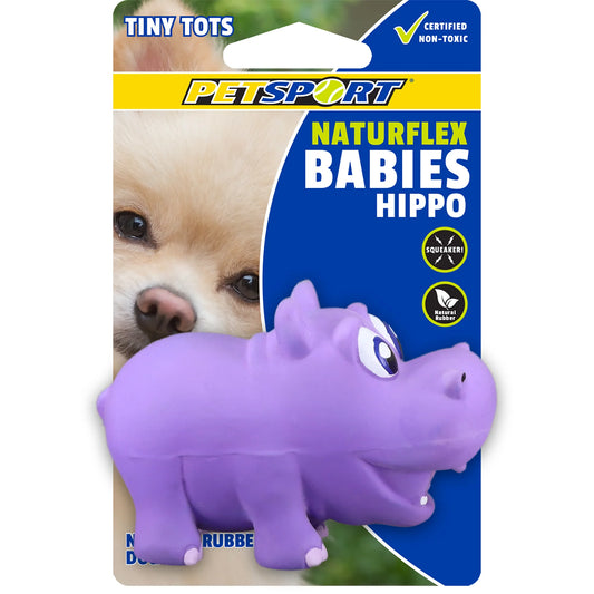 Petsport Naturflex Squeaker Babies Hippo Tiny Tots