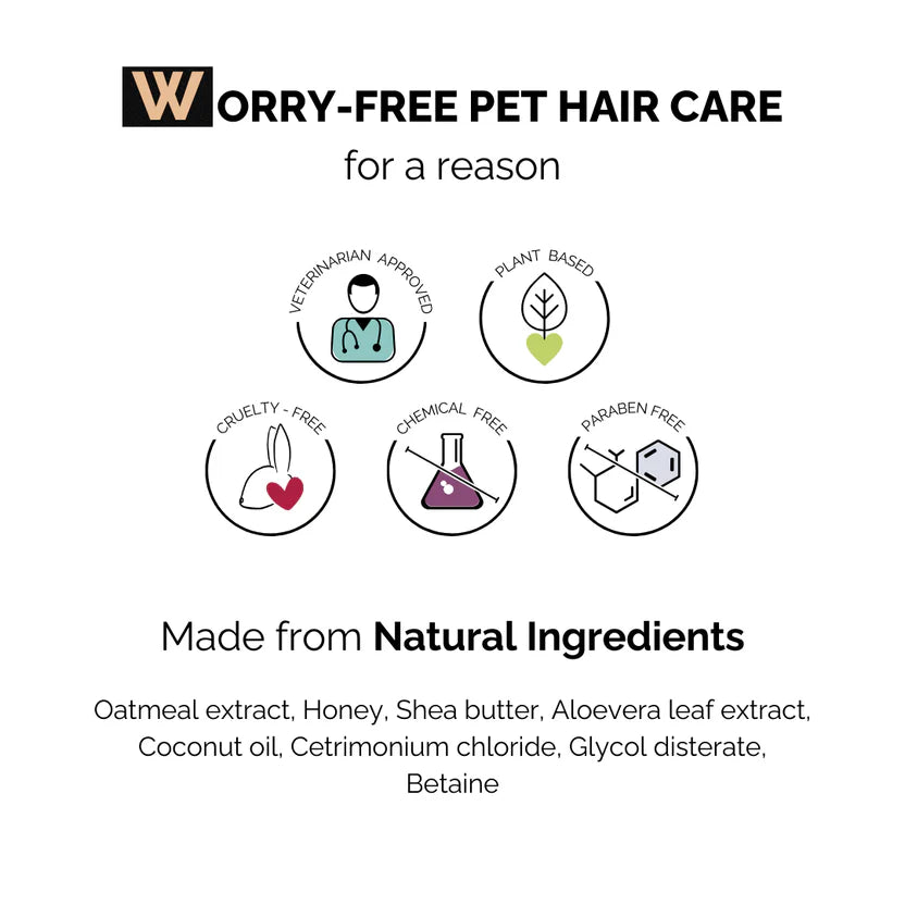 Moe Puppy Oatmeal Glow with Oatmeal and Honey Cruelty Free and Plant Based Formula Shampoo For Dogs & Cats 300ml
