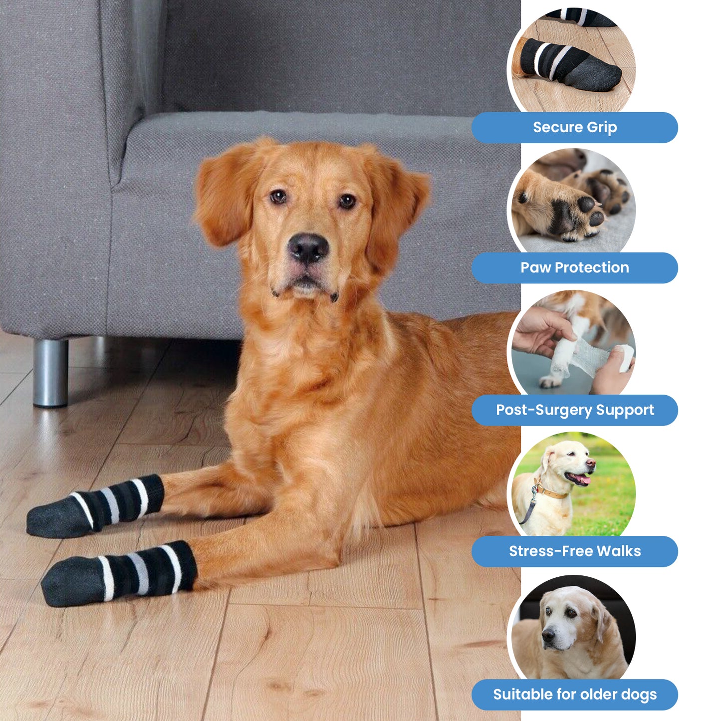 Trixie Dog Socks Non-Slips with All-round Rubber Coating 2pcs