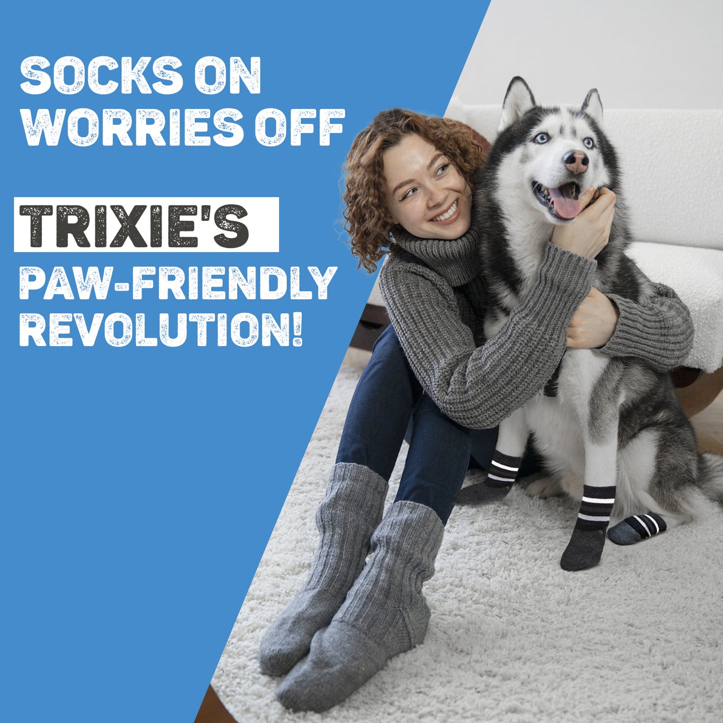 Trixie Dog Socks Non-Slips with All-round Rubber Coating 2pcs