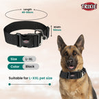 Trixie Extra Wide Premium Collar Black L-XXL 55-80cm/50mm