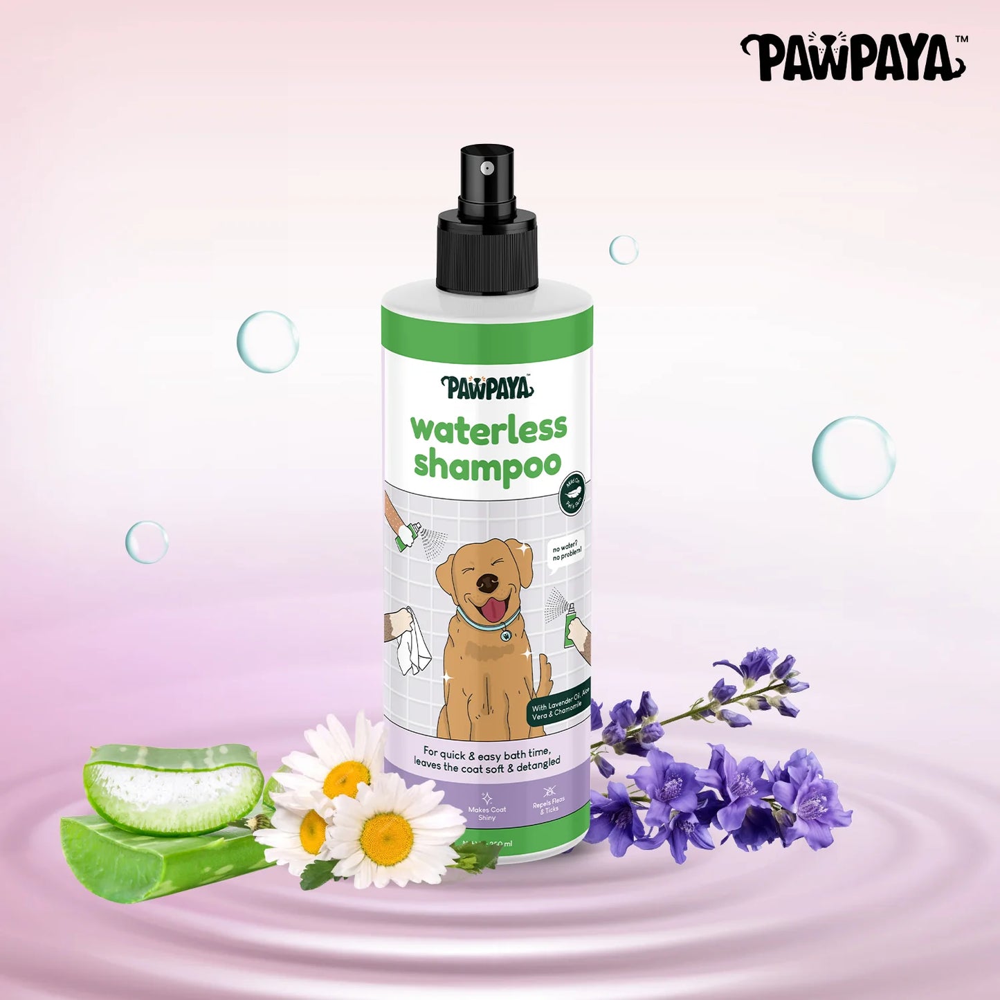 Pawpaya Waterless Shampoo For Dogs 250ml