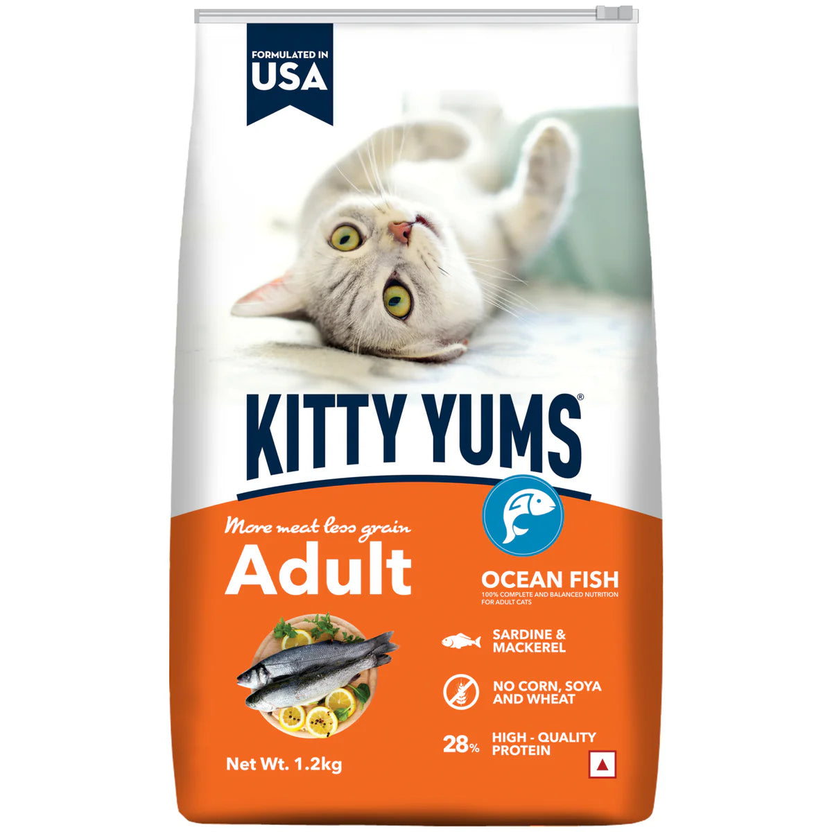 Kitty Yums Adult Ocean Fish Dry Cat Food Sample