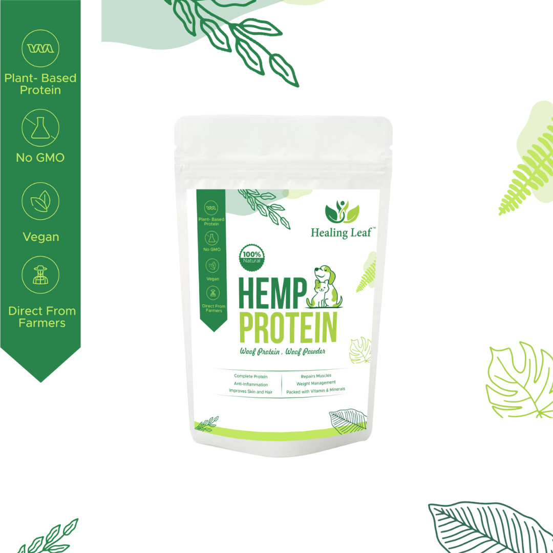 Healing Leaf Hemp Protein Powder Supplement Coat For Dogs & Cats 100gm