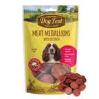 Dogfest Medallions with ostrich Dog Treats 90g