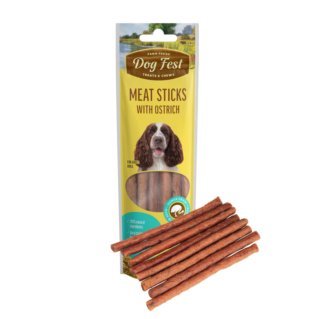 Dogfest Meat sticks with ostrich Dog Treats 45g