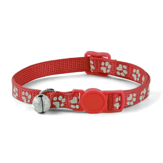 Basil Printed Collar for Cats & Puppies Red