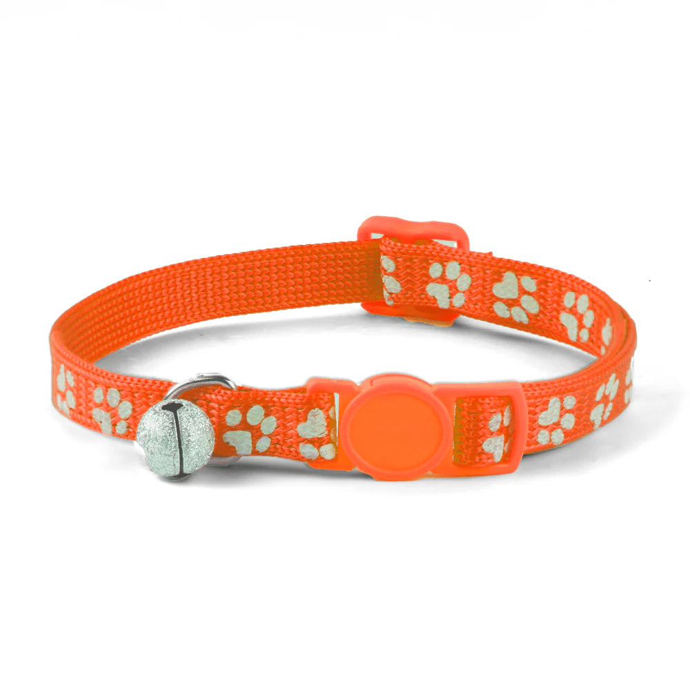 Basil Printed Collar for Cats & Puppies Orange