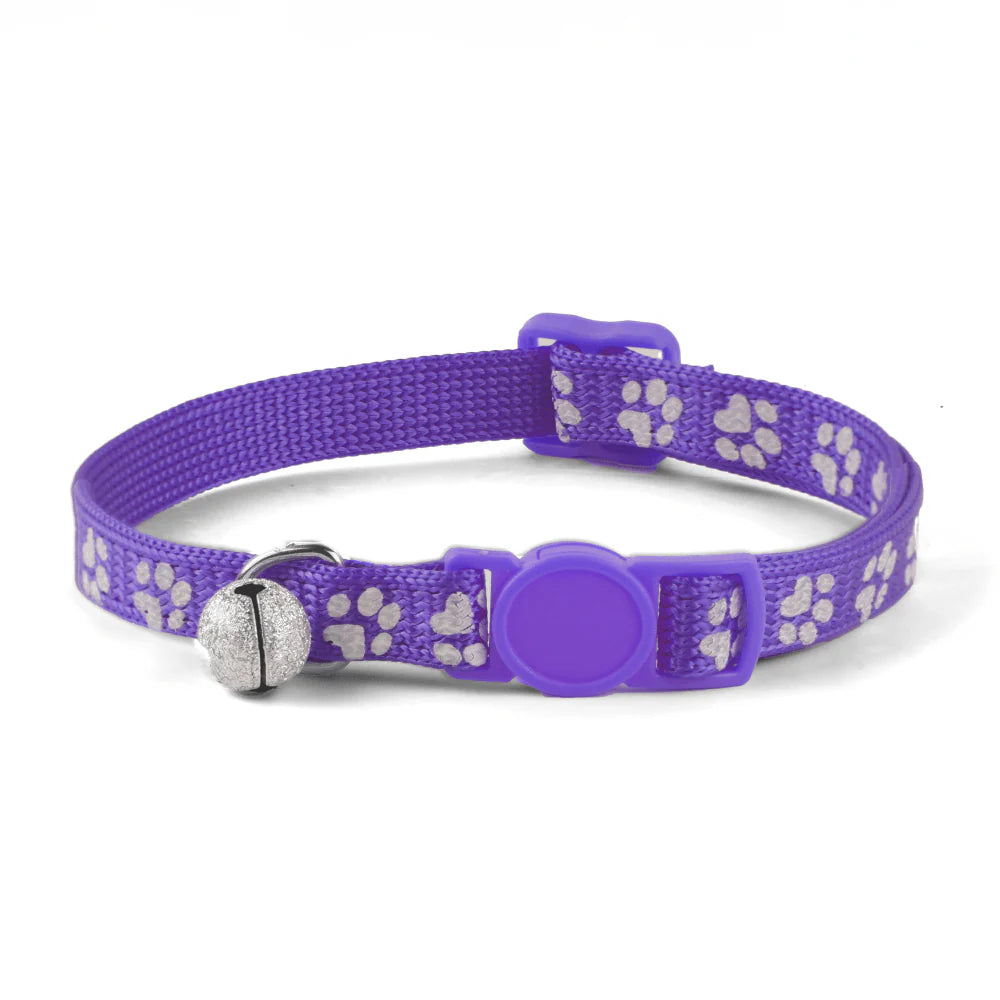 Basil Printed Collar for Cats & Puppies Purple