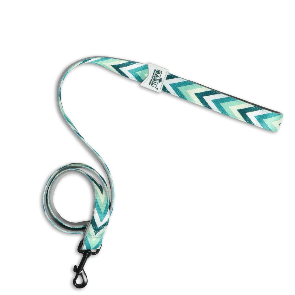 Basil Printed Green Padded Leash