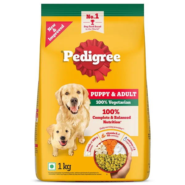 Pedigree Vegetarian & Sustainable Dry Food For Dogs & Puppy