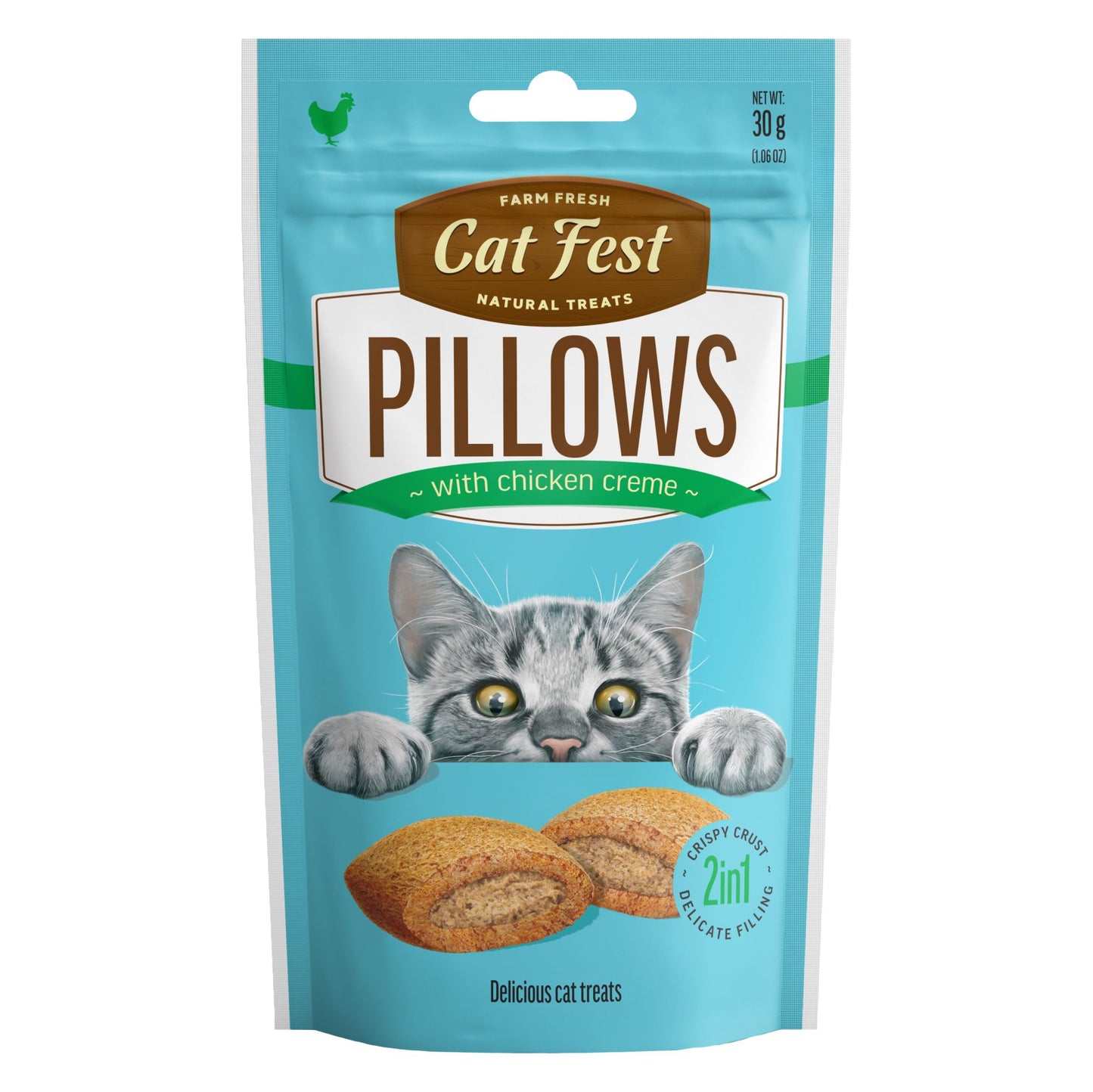 Catfest Pillows with Chicken cream Treat For Cats 35g